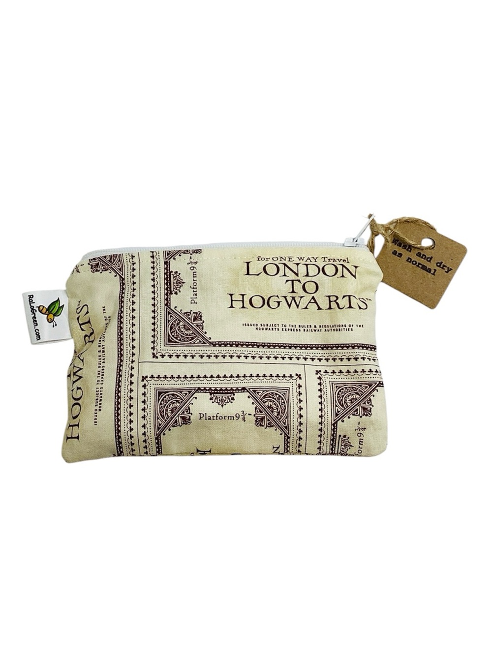 🐵 Hand Made London to Hogwarts Zip Pouch